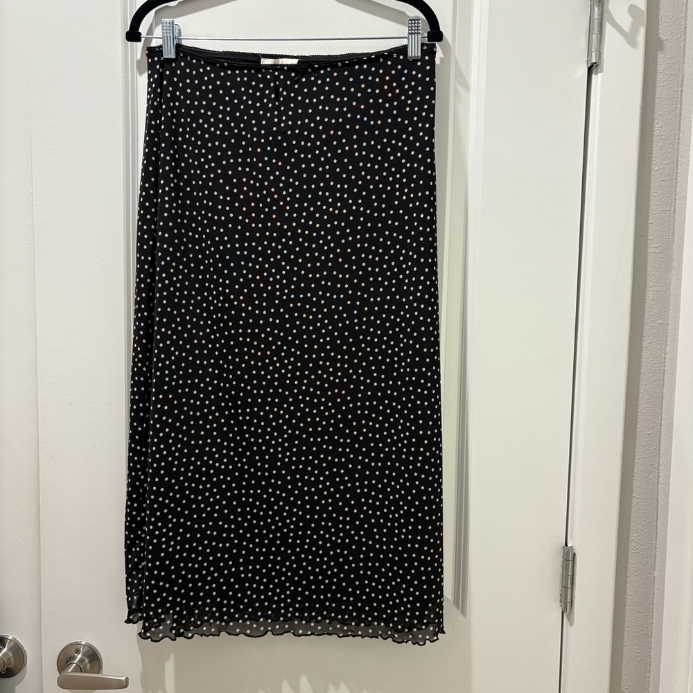 Black and White Polka Dot Skirt